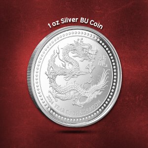 2024 Samoa Year of the Dragon 1 oz Silver BU Coin