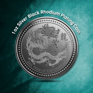 2024 Samoa Year of the Dragon 1 oz Silver Black Rhodium Plating Coin