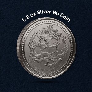 2024 Samoa Year of the Dragon 1/2 oz Silver BU Coin