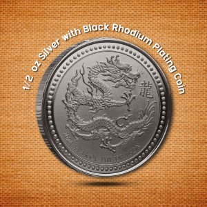 2024 Samoa Lunar Year of the Dragon 1/2 oz Silver with Black Rhodium Plating Coin